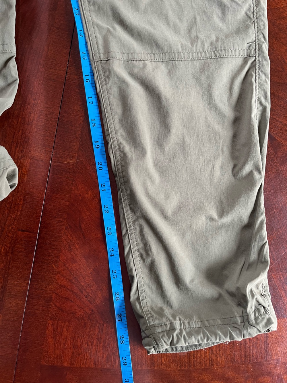 REI Nylon & Spandex Army Green Lightweight Hiking Camping Pants Size 14 - Picture 13 of 15